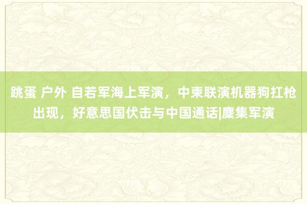 跳蛋 户外 自若军海上军演，中柬联演机器狗扛枪出现，好意思国伏击与中国通话|麇集军演